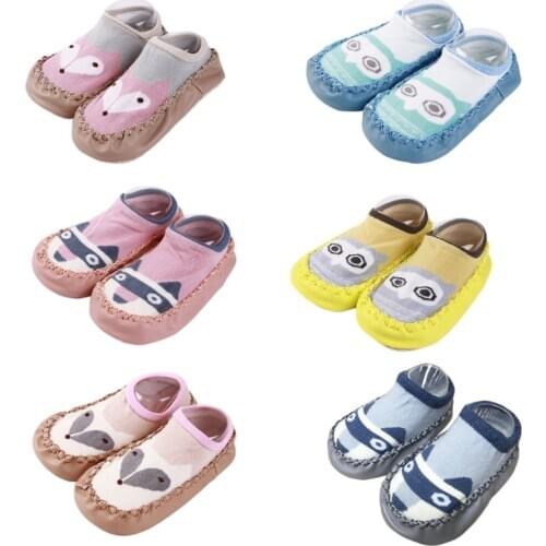 Baby Shoes Floor Socks Infant Toddler Cartoon Animal Indoor Non-Slip Thick Soft