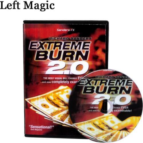Extreme Burn 2.0 (Gimmicks+DVD) Money Magic Tricks Magic Comedy Close Up Stage Magic Props Illusions Mentalism