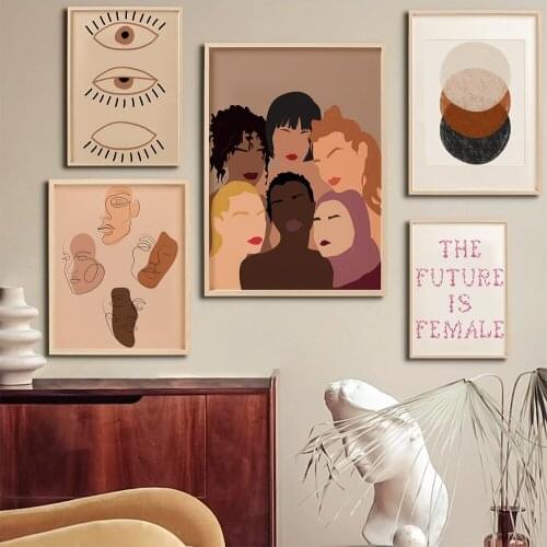 Empowers Feminism Abstraction Wall Art Canvas Painting Nordic Posters and Prints Wall Pictures for Living Bedroom Decoration