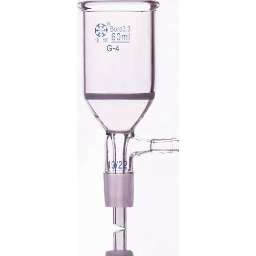 Filtration funnel,with grinding mouth sand board,Capacity 60ml,Joint 19/22,G4,Bush funnel,sand board