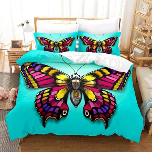 Bedroom Comforter Set 3D Printed Butterfly Bedding Sets Duvet Cover Twin Full Queen King Size Luxury Home Textiles Bedclothes