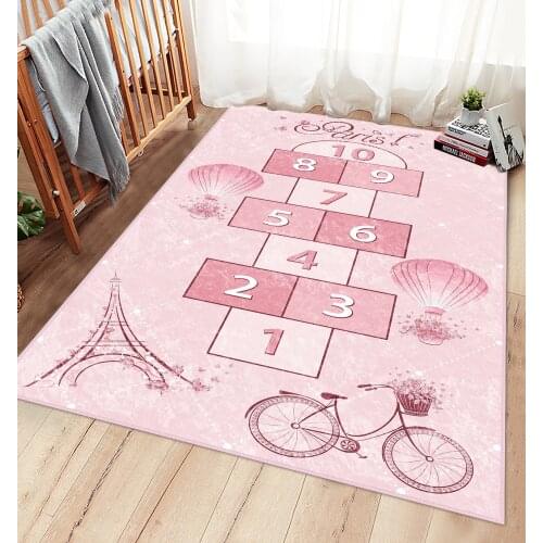 Hopscotch childrens room carpet play mat educational cloudy living room