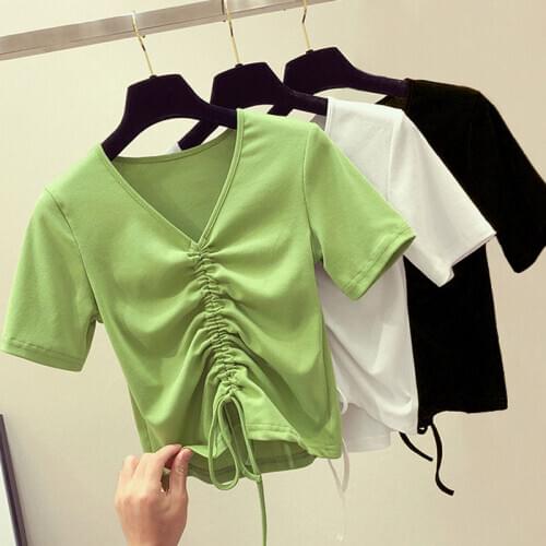 Summer T Shirt Women V Neck Women Shirt Short T Shirt Femme Short Sleeve Womens T Shirt Tops Oversize T Shirt Women Plus Size