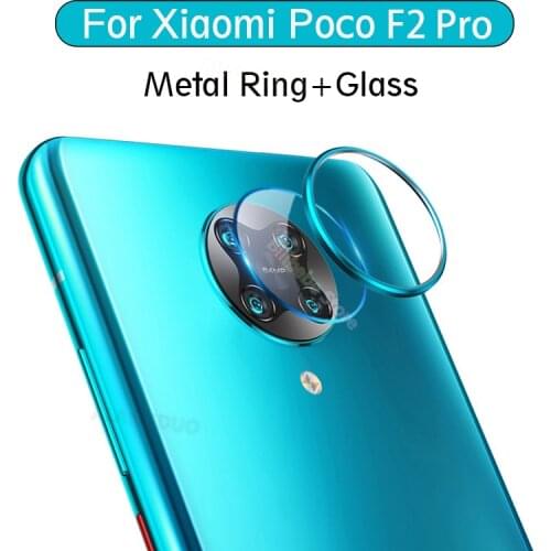 Metal Camera lens Ring Glass For Xiaomi poco f2 pro Camera screen protector glass For Redmi K30 Pro f2 pro Camera Film Glass