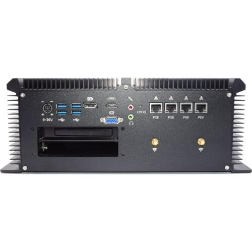 4*POE Mini Computer Intel Core i7 7920HQ 3display win10pro Linux with PS2 GPIO port support 9-36v HD VGA DP