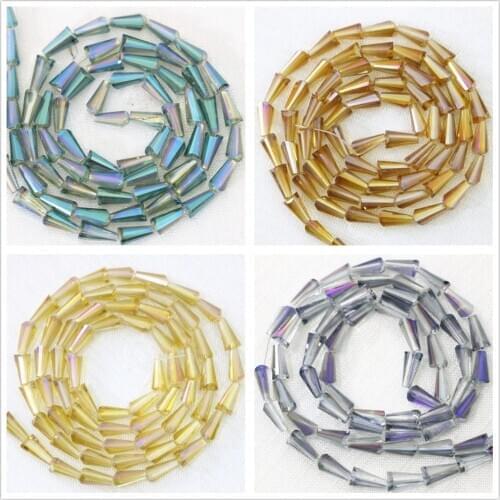 Fashion tower crystal newly glass 4*8mm loose beads hot sale diy women girls party gifts jewelry making 70pcs B1180