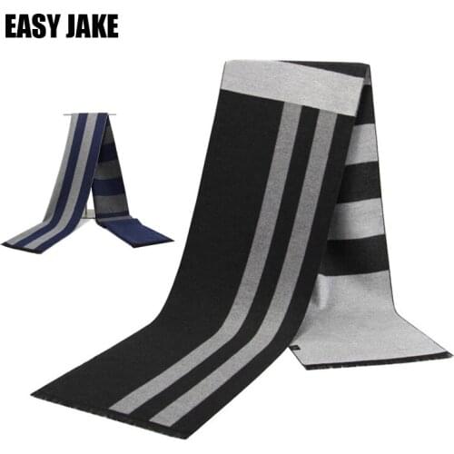 Black Navy Fashion Design Soft Casual Scarves Winter Mens Imitation Cashmere Scarf Luxury Brand High Quality Warm Scarves Men