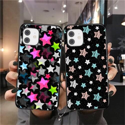 Moskado Colorful Gradient Star Pattern Soft Silicone Phone Case For iPhone 11 Pro Max 12 Mini X XS XR 7 8 Plus SE 2020 Bumper