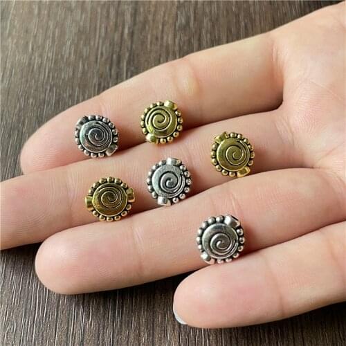 20pcs Palm Threaded Disc Perforated Bead Connection Jewelry Making DIY Handmade Bracelet Necklace Earring Accessories Material