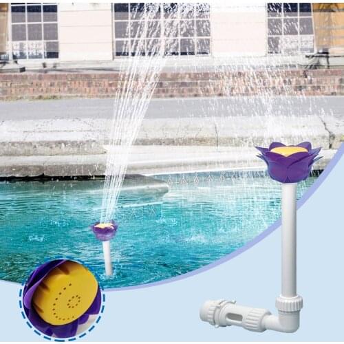 Fountain Head Nozzle Tube Watering Pump Pool Pond Wall-mounted Water Joints Connector Flower Shape Spray Decoration Accessories