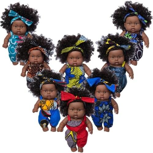 NEW 1pcs 20cm multi style African black baby explosion head black skin baby toy