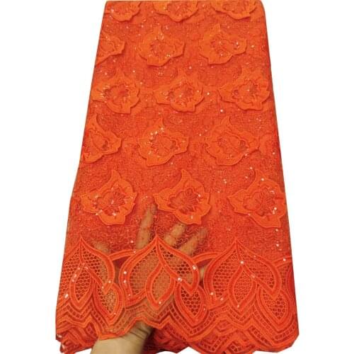 2021 Latest French Nigerian Lace Fabrics High Quality Tulle African Lace Fabric Wedding Sequins French Tulle Lace YTB146