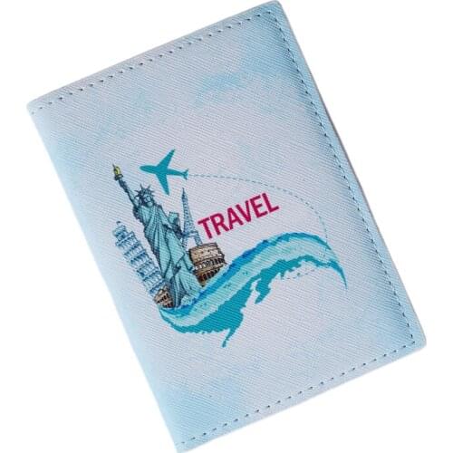 Statue of Liberty Passport Cover Pu Leather Travel Credit Card Documents Holder Packet Wallet Purse Bags Pouch drop shipping