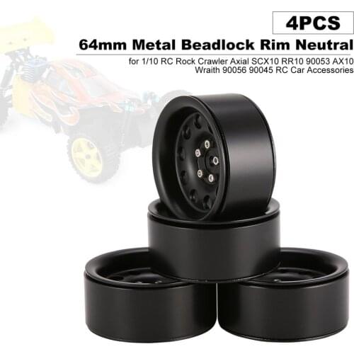 4Pcs Metal 2.2 Inch Beadlock Wheel Rim for 1/10 RC Crawler Axial SCX10 RR10 90053 AX10 Wraith 90056 90045 90048 YETI