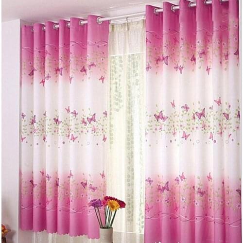 Butterfly Sheer Curtains For Living Room Bedroom Colorful Voile Tulles Blinds Kitchen Window Treatments Panel Drapes