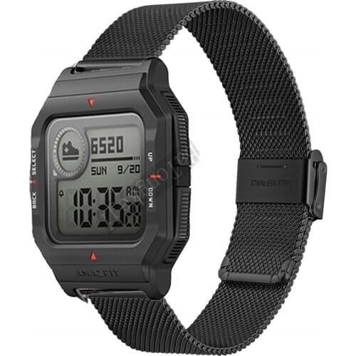 Milanes Strap For Xiaomi Huami Amazfit Neo Smart Watch Bands Metal Replaced Strap For Amazfit Neo Watchband