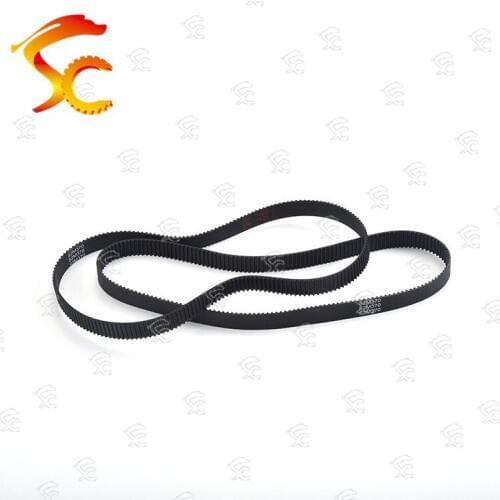 2pcs S2M-370-6/10mm belt closed loop rubber S2M-370-6/10mm timing belt Teeth 185 Length 370mm width 10/6mm for 3D printer