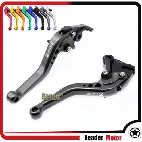 For KAWASAKI Z750 Z 750 2007 2008 2009 2010 2011 2012 Motorcycle Accessories Aluminum Short Brake Clutch Levers LOGO Z750