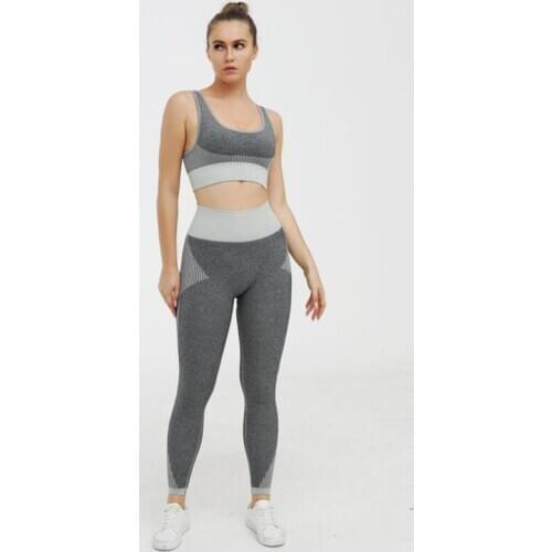 Huan Wei Stylish Wholesale Custom Logo Sport Clothing Seamless Women Yoga Set Biker