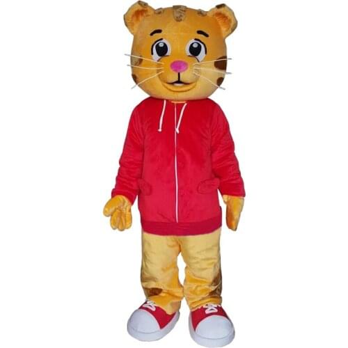 Daniel The Tiger Mascot Costume Red Tiger Mascot Cosplay Theme Mascotte Carnival Costume Fancy Party Dress