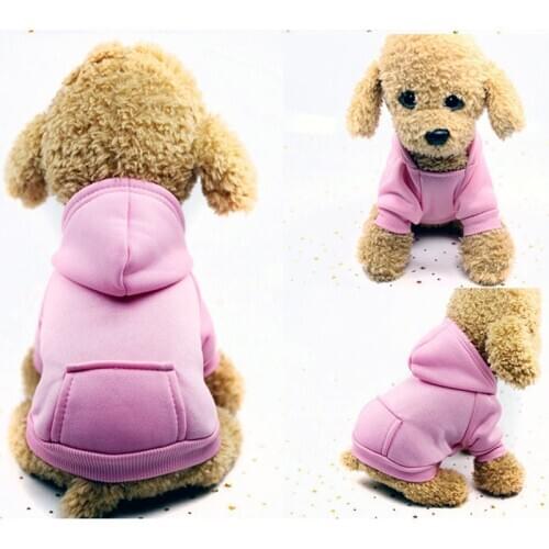 Warm Pet Dog Hoodie Dogs Clothes Cat Clothing Autumn Winter Jumpsuit Pocket Sports Clothing Puppy Coat Pet Outfit