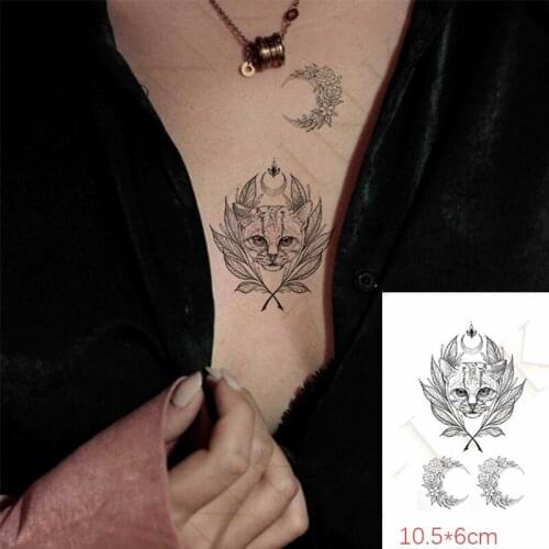 Waterproof Temporary Tattoo Sticker Moon Leopard Leaves Animal Fake Tatto Flash Tatoo Hand Leg Arm Back For Kid Men Women Kids