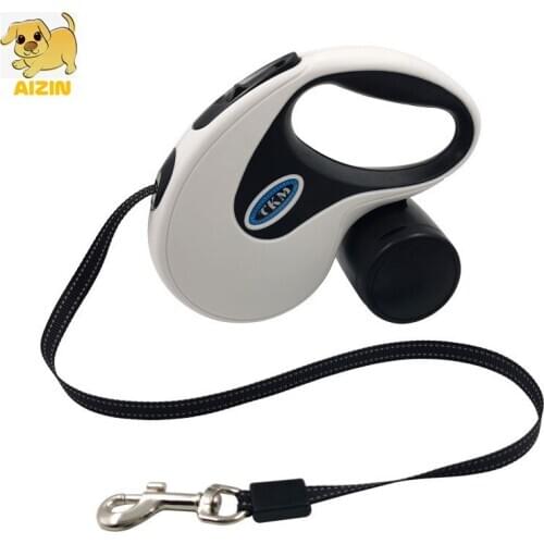 3M/5M Retractable Dog Leashes Reflective With Garbage Automatic Flexible Strong Nylon Rope Collar Leads Medium Cat Pets Supplier