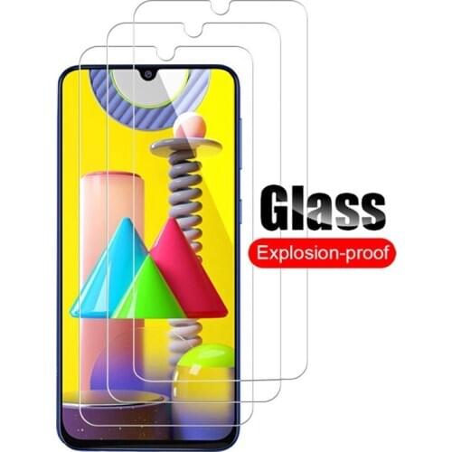 Tempered Glass For Samsung Galaxy M31 Glass 9H 2.5D Protective Film Explosion-proof Clear Screen Protector Phone Case