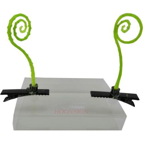 2 pieces hair clip Circle grass hairpin plant display cute artifact seedling hairpin head long grass weird cartoon headdress
