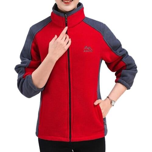 Winter Double Side Plush Outdoor Fleece Assault Jacket Embroidery Alpine Women Sweatshirt Autumn Splicing Clothing Pocket Zipper