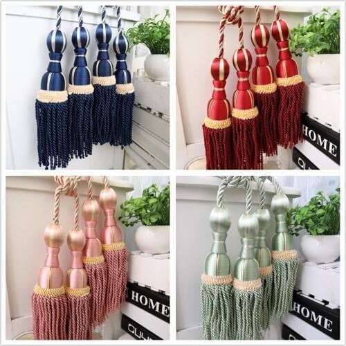 1 pair luxury luxury curtain tieback American double ball hanging tied ball decoration tassel accessories tie tape back N122