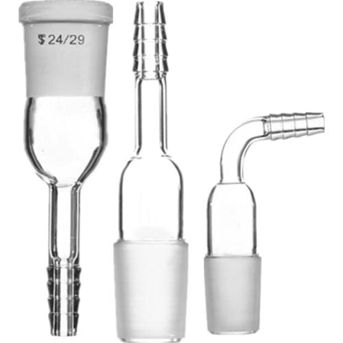 1pcs 19/26 24/29 glass bent Adapter exhaust connection lab glassware