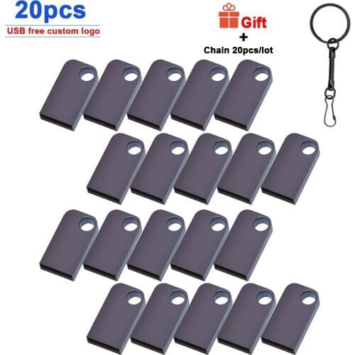 20pcs/ lot Free Logo Pen Drive Pendrive 64GB 32GB 16GB 8GB 4GB USB 2.0 Flash Drive U Disk Memory USB Flash Stick for Photography