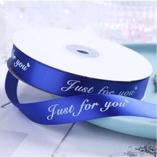45Meter 20MM Just For You Printed Polyester Ribbon for Wedding Christmas Party Decorations DIY Bow Craft Ribbons Gifts Wrapping