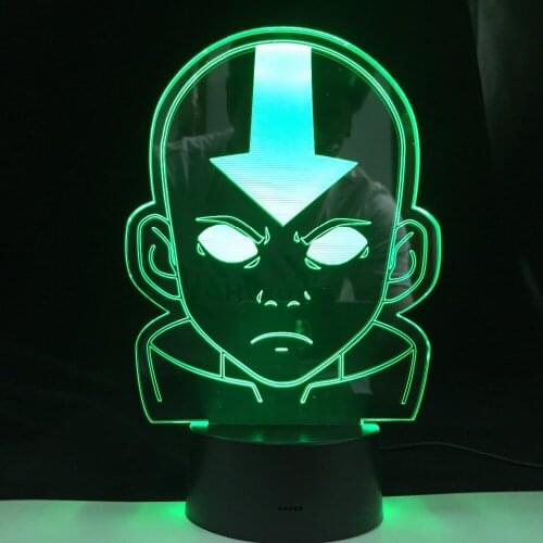 Anime Avatar The Last Airbender 3D LED Night Light Coloful with Remote Touch Sensor for Room Decoration Kids Best Gift