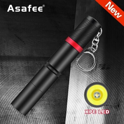 Asafee Mini Portable Emergency Flashlight 530B With premium XPE Penlight with a buckle 150 lumens AAA Tiny Stylish Zoom Focus fo