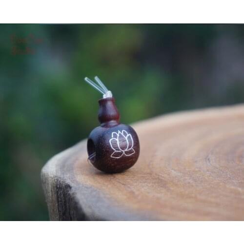 10mm 12mm Natural Red Sandalwood Guru Bead Silver Inlay Lotus Mala Beads Japa Bracelet Jewellry Findings DIY Accessories