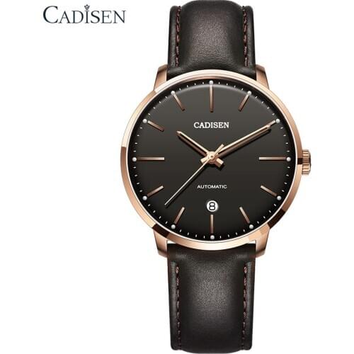 CADISEN Mens watches luxury simple mechanical watches for men business automatic watch men Japan 8215 Relogio Masculino 2020