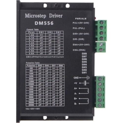 Digital Stepper Driver, Dm556 Progressive Motor Driver Is Suitable for Nema 23, Nema 24 and Nema34 Stepper Motors