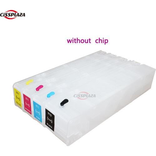 CISSPLAZA compatible For HP970 971 Officejet Pro X451dn x451dw X551dw X476dn X476dw X576dw refillable ink cartridge NO chips
