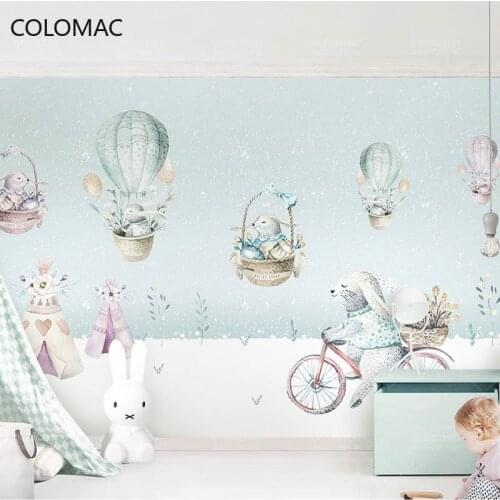 Colomac Custom Hot Air Balloon Childrens Room Wallpaper Bedroom Warm Non-woven Mural Wall Decorations Living Room Drop Shopping