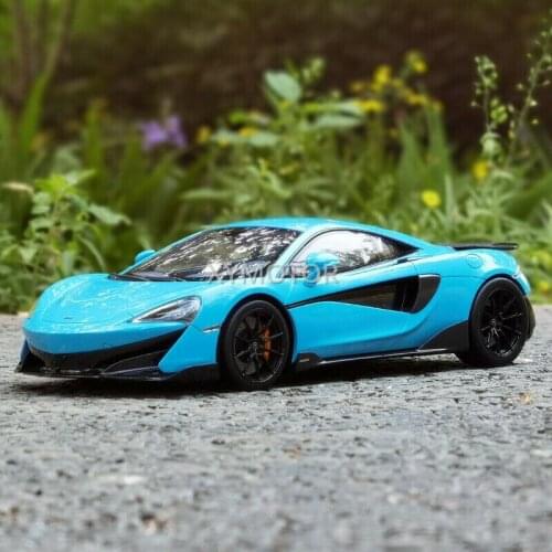 GT Spirit 1:18 For Mclaren 600LT Diecast Model Car Blue Kids toys Gift Collection Ornaments Display Resin seal up