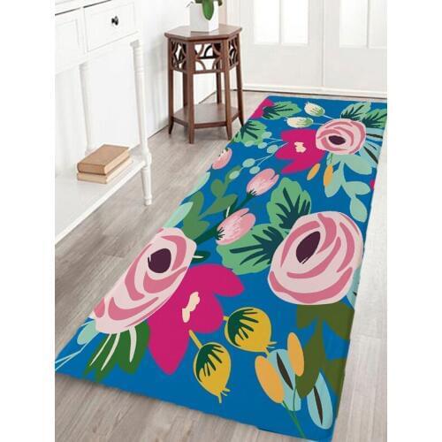 Carpet Doormat Funny Kitchen Entrance Door Mat Anti-slip Floor Rug Bathroom Area Hallway 50x80cm Ins Flora Design
