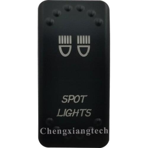 Laser Etched -SPOT LIGHTS- Led Backlit Rocker Switch Cap for Car Boat Truck Rv Switch Auto DIY Replacing, Cover Only