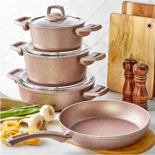 Biogranit Rose 7 Piece Cookware Set
