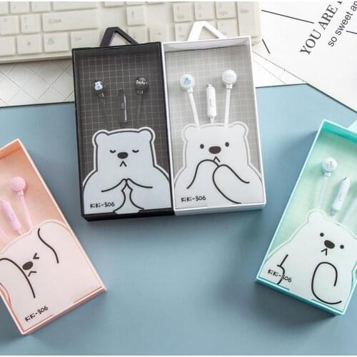 3.5mm Wired Earphone Cartoon Noise Reduction Jack Wear-resistant In-ear Sports Earbud for Phone наушники проводные