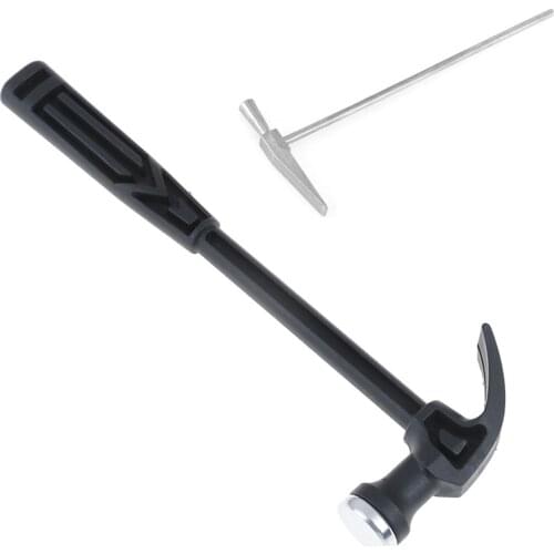 Small Iron Hammer Handle Claw Hammer Woodworking Nail Puncher Metal Hammer Watch Repair Mini Hand Tool Emergency Safety Escape