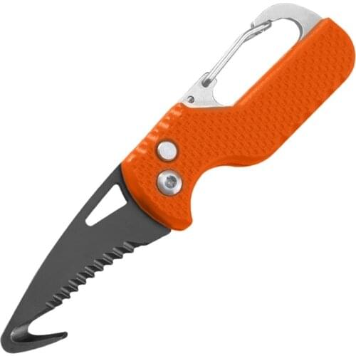 2021 New Folding Knife with Keychain Serrated Hook ,Pocket Hunting Knife,Survival Knife