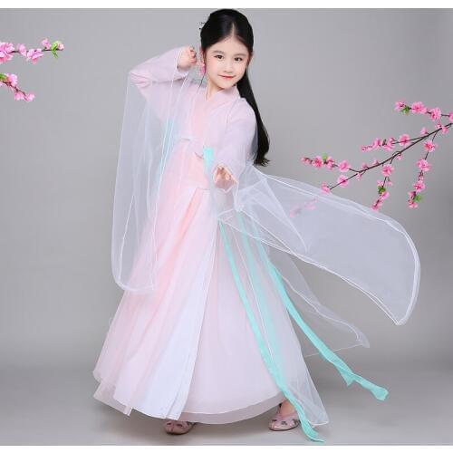 New Arrival Girls Fairy Cospaly Dress Chinese Folk Dance Costume for Stage Hanfu Princess Clothing Tang Dynasty Party Dress 89