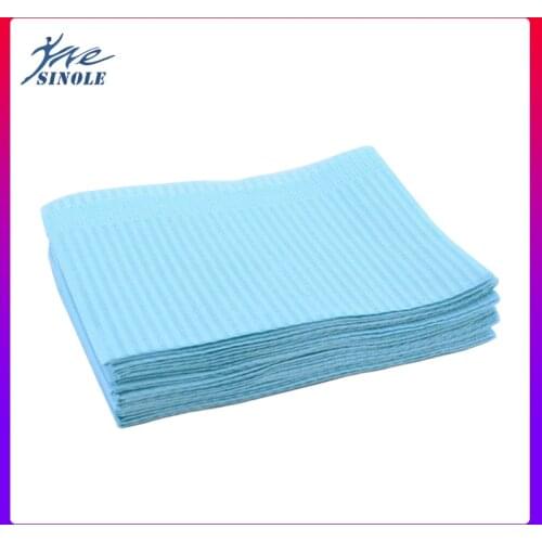 125pcs/Bag Dentist Oral Hygiene Medical Paper Scarf Tattoo Bib Disposable Water-resistant Scarf Neckerchief Towels Lacing Bibs